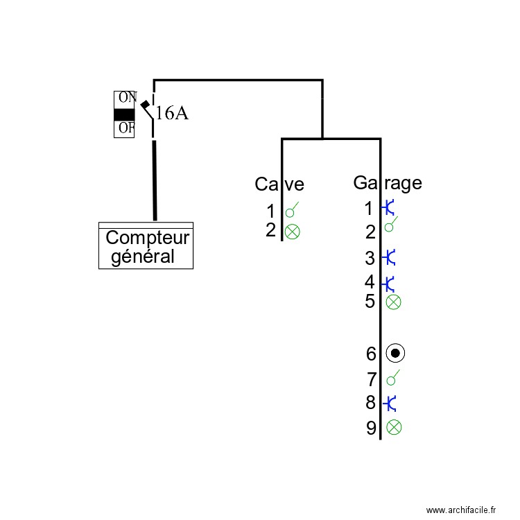 Francoise cave unifilaire suite. Plan de 0 pièce et 0 m2