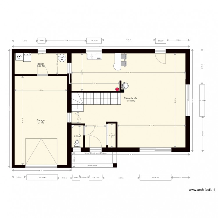 plan Naèl et Laura avec étage. Plan de 0 pièce et 0 m2