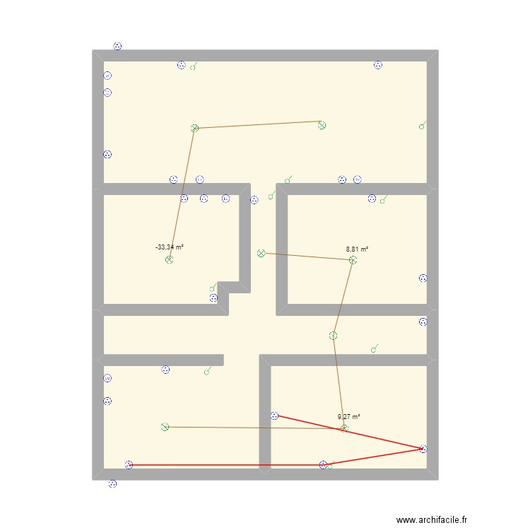 tarbes2. Plan de 3 pièces et 26 m2