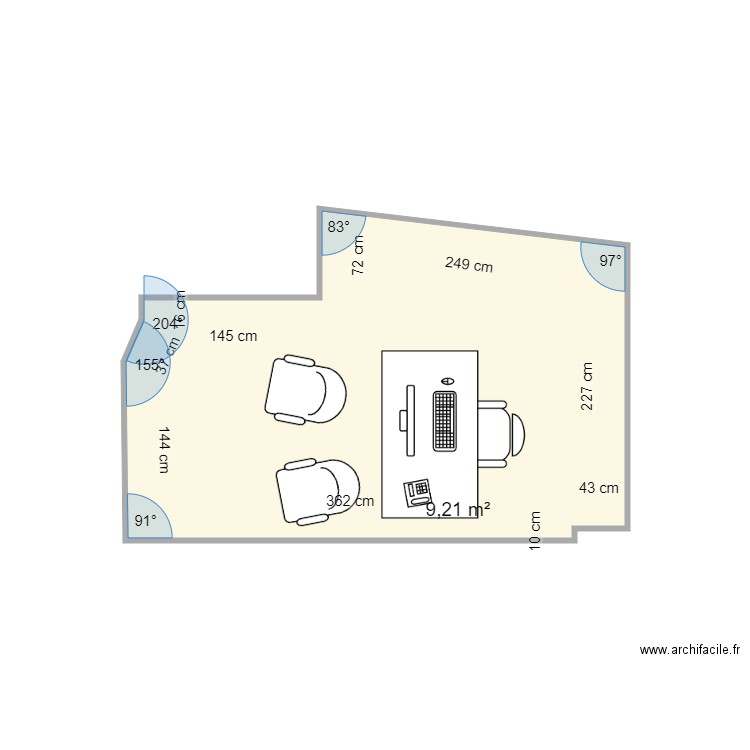 bureau le bugue . Plan de 0 pièce et 0 m2