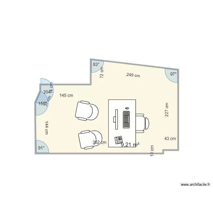 bureau le bugue . Plan de 