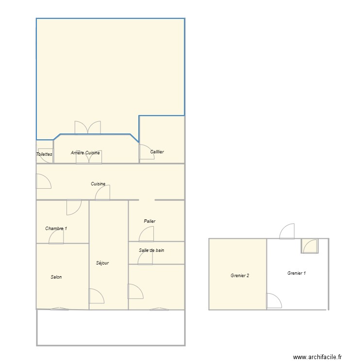 Croquis_MARVIE_Plomb. Plan de 12 pièces et 139 m2