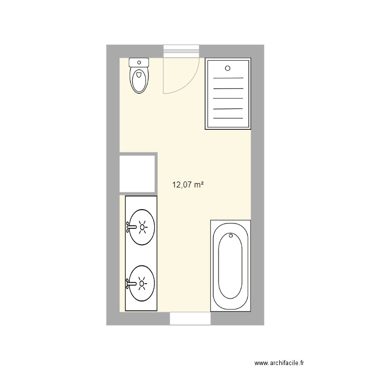 SALLE DE BAIN . Plan de 0 pièce et 0 m2