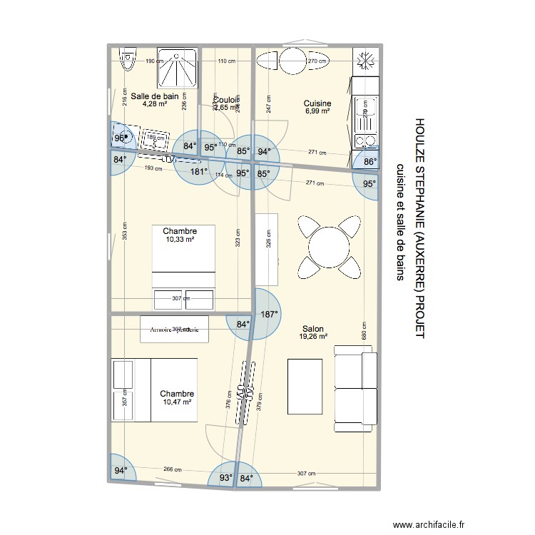 HOULZE STEPHANIE. Plan de 6 pièces et 54 m2