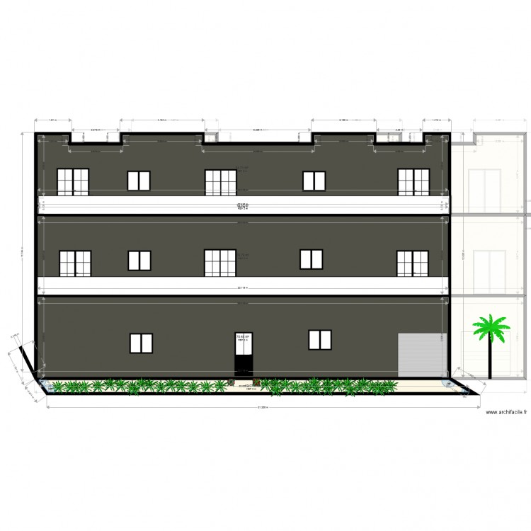 PLAN FACADE 1. Plan de 0 pièce et 0 m2