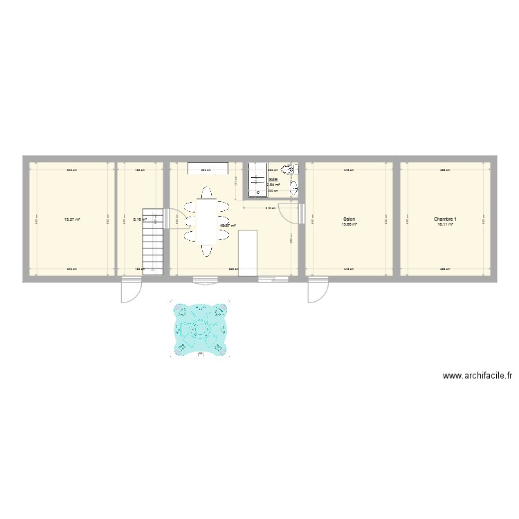 Plan initial. Plan de 0 pièce et 0 m2