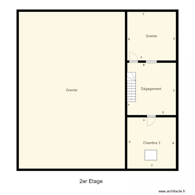 Croquis LERCH 2er Etage. Plan de 