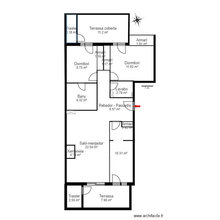 ED. LA CABANOTA BLOC INFERIOR ESCALA B ÀTIC-3. LA MASSANA. Plan de 20 pièces et 114 m2