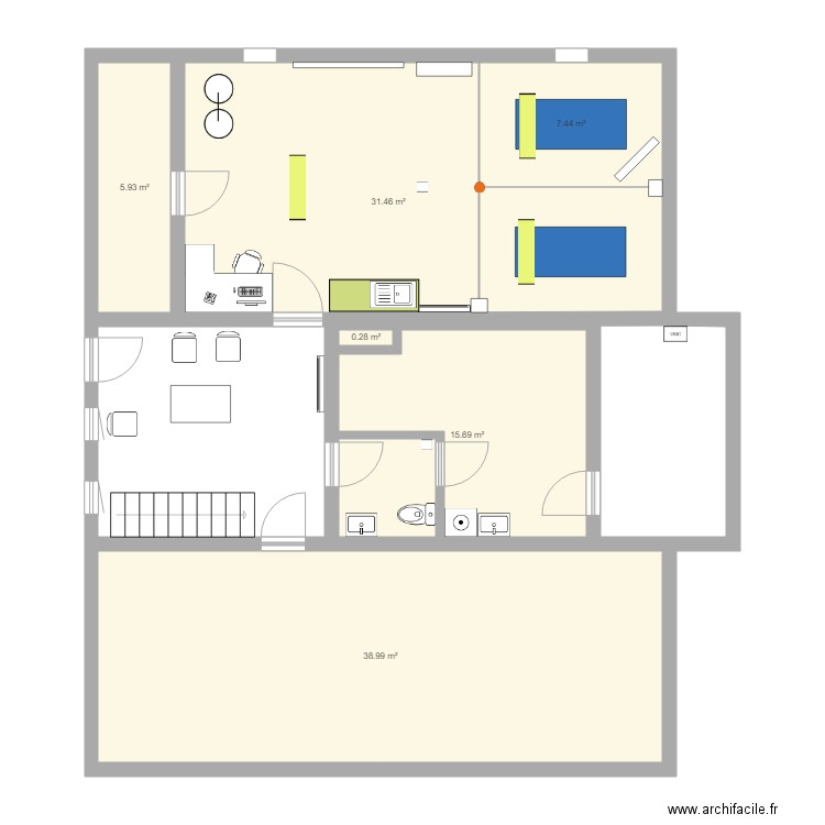 plan appartement kiné