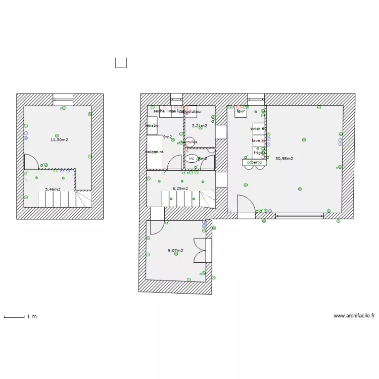 appart2 brut. Plan de 