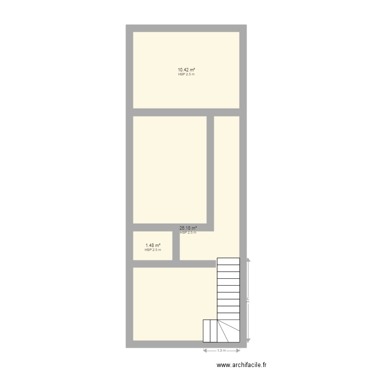 etage maison. Plan de 0 pièce et 0 m2