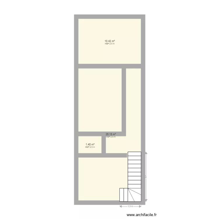 etage maison. Plan de 