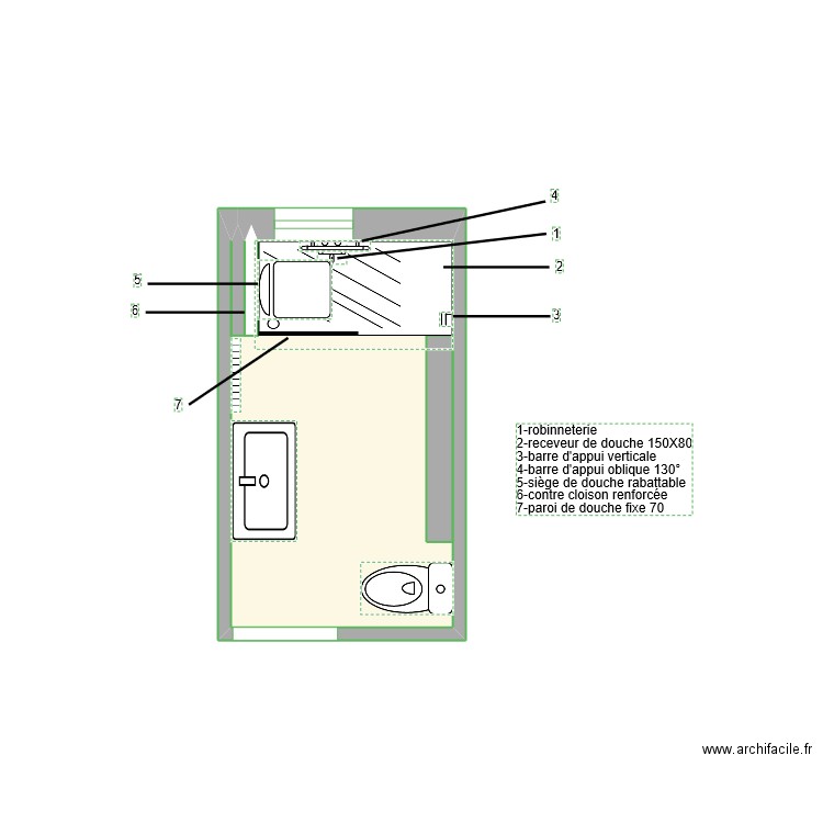 raby2. Plan de 1 pièce et 5 m2