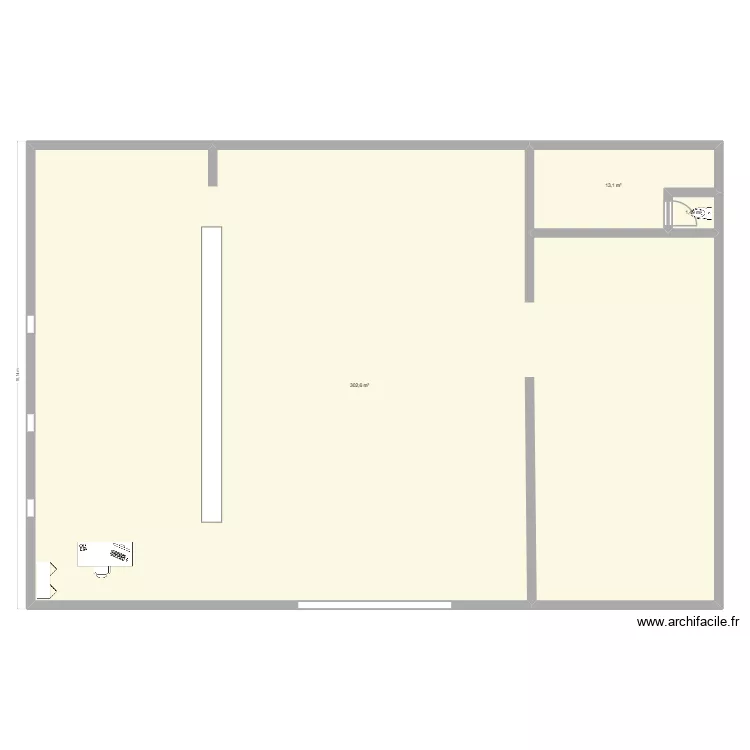 ATELIER VDL. Plan de 3 pièces et 317 m²