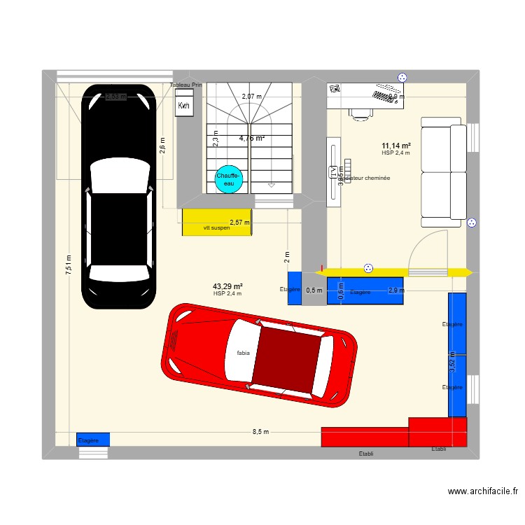 ss sol draveil. Plan de 3 pièces et 59 m2