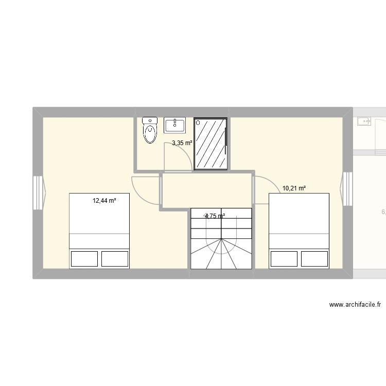 LA MAISON DE LA DUNE V2. Plan de 8 pièces et 102 m2