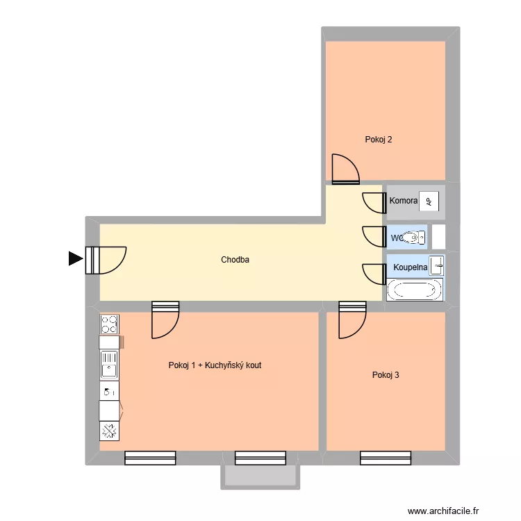 Opavsk&aacute; 821 byt 10. Plan de 8  et 85 m²
