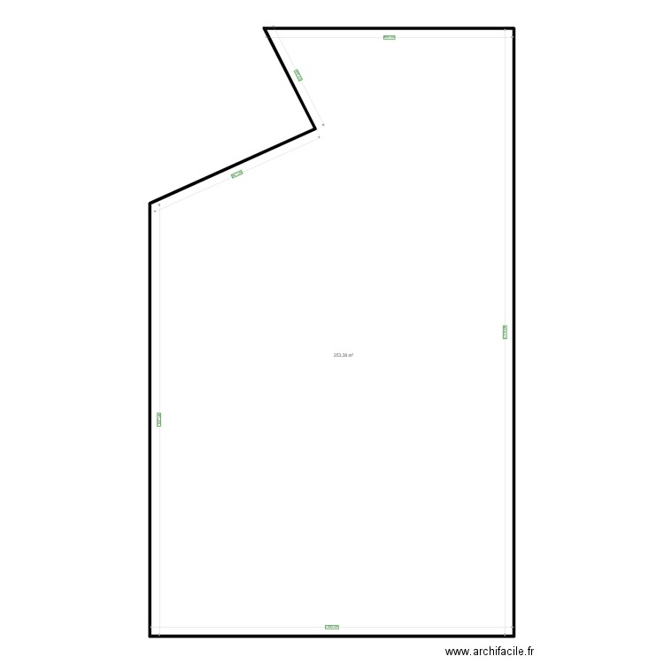 POINCARE. Plan de 1 pièce et 253 m2