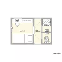 Chambre et salle de bain