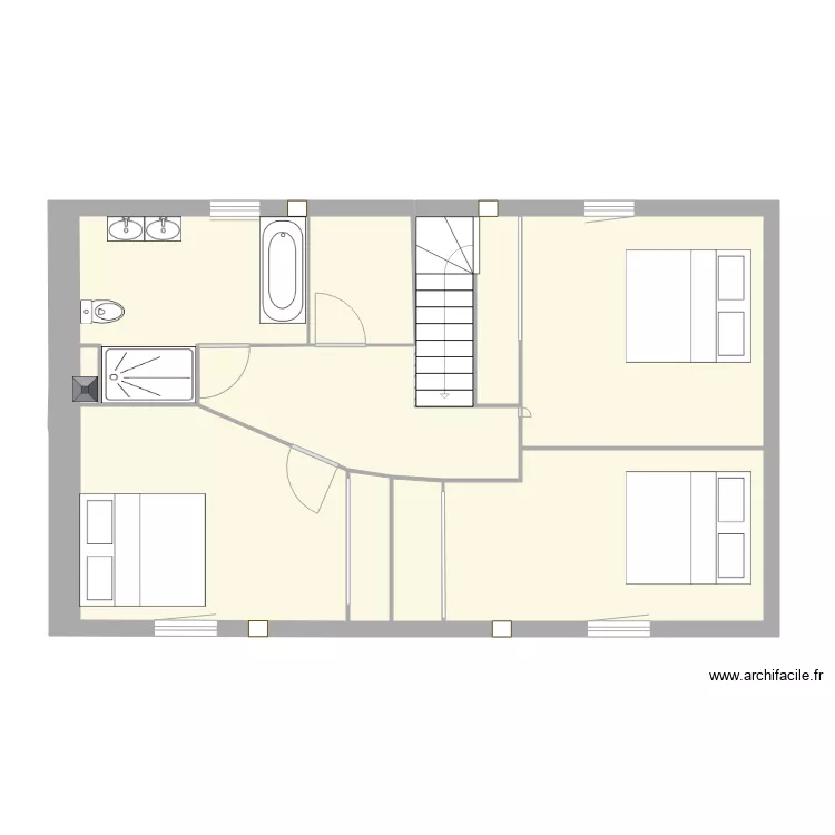 Rice projet &eacute;tage meubl&eacute; m&eacute;tr&eacute;. Plan de 