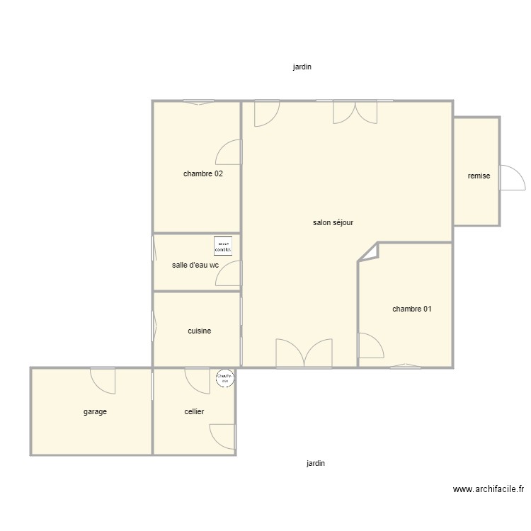 gravat am1250. Plan de 9 pièces et 104 m2