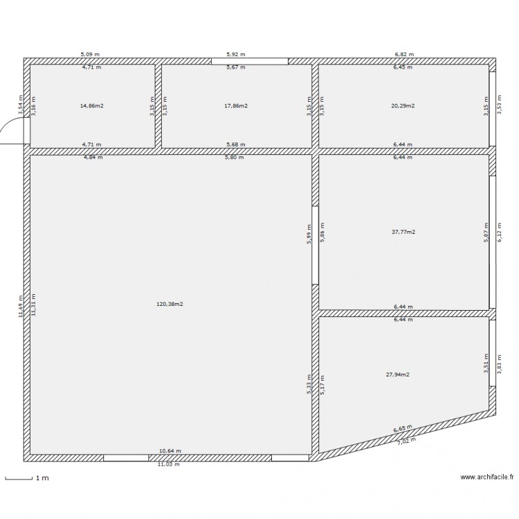 Grange. Plan de 0 pièce et 0 m2