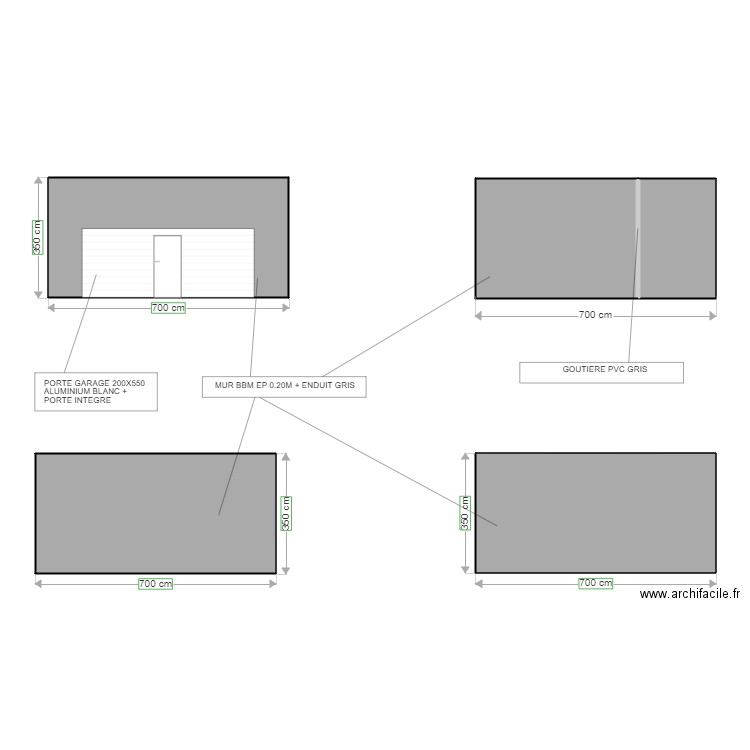 PLAN FACADE AVANT. Plan de 0 pièce et 0 m2
