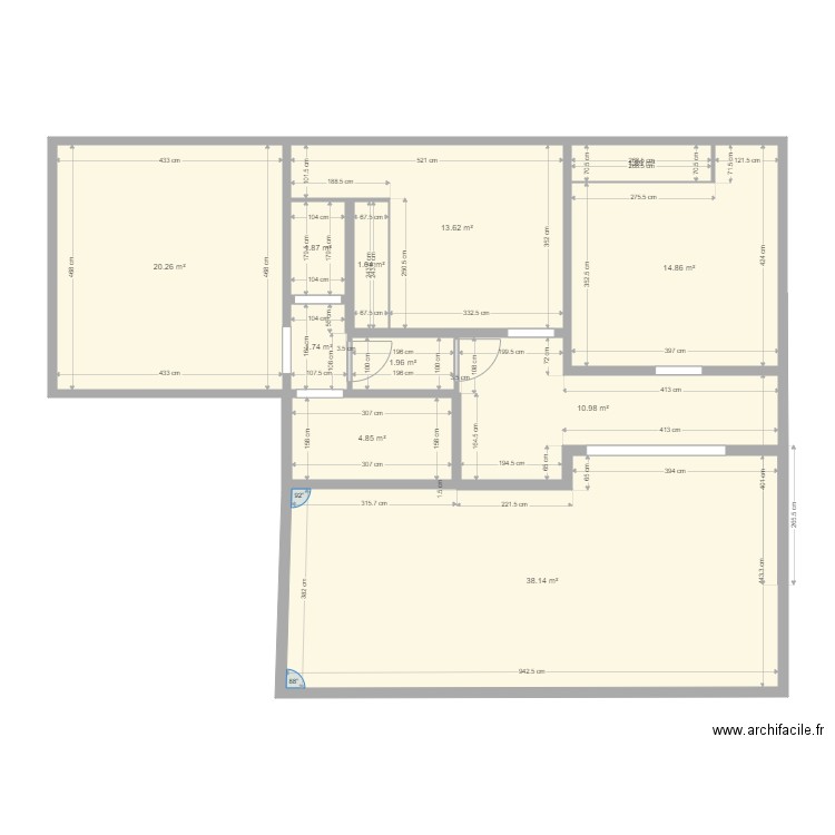 MARIOTTI. Plan de 11 pièces et 112 m2