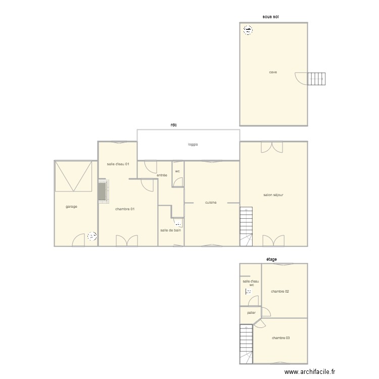 cousaert am. Plan de 13 pièces et 172 m2