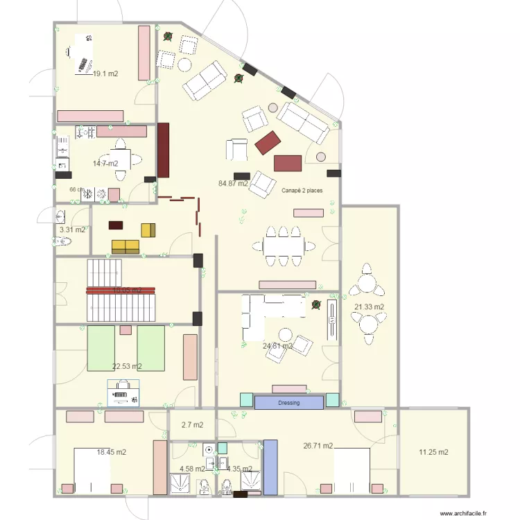 Villa Rez de chaussée. Plan de Villa Rez de chaussée. Plan de