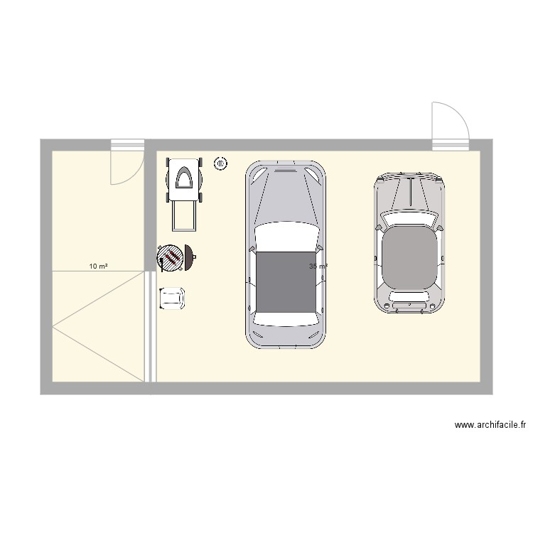 garage. Plan de 0 pièce et 0 m2