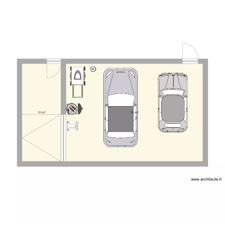 garage. Plan de garage. Plan de