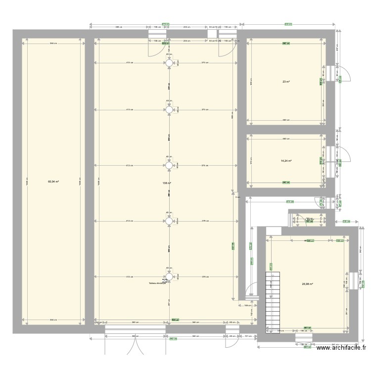 La Vergene Actual. Plan de 6 pièces et 264 m2