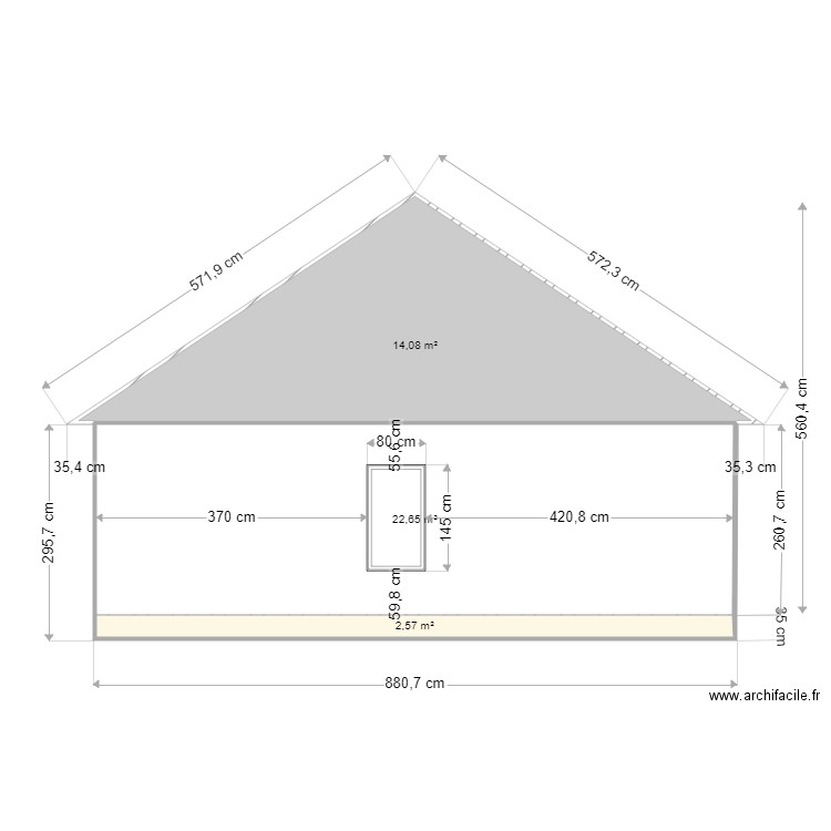 Plan facade Est. Plan de 0 pièce et 0 m2