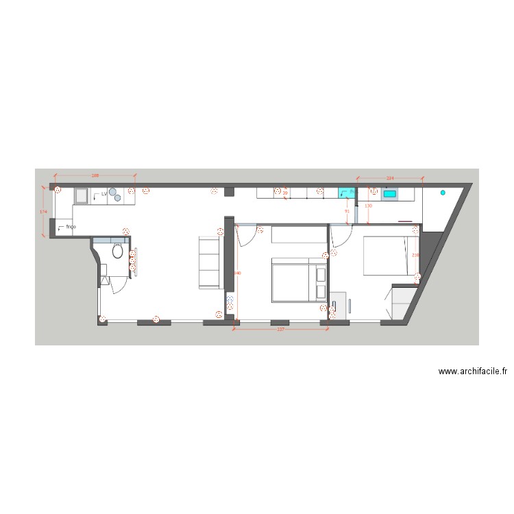 pczhou. Plan de 0 pièce et 0 m2