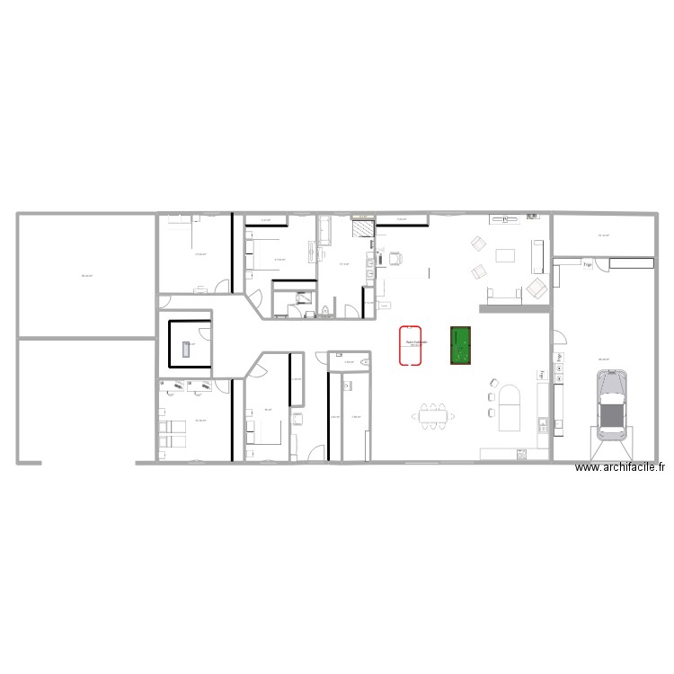 Projet maison 3. Plan de 20 pièces et 447 m2