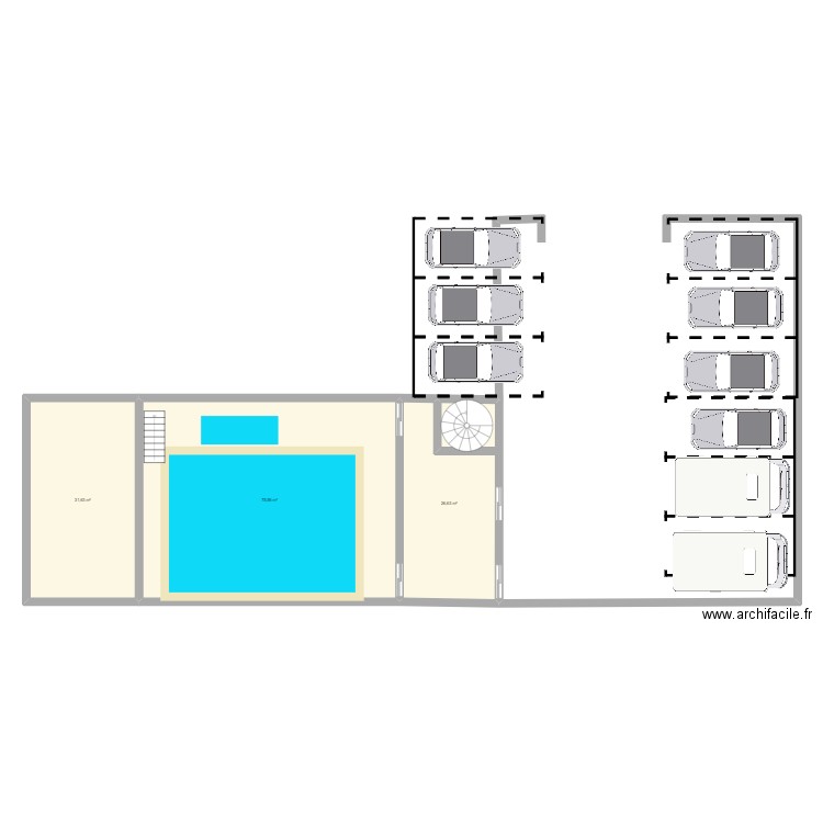 plan bourg top. Plan de 3 pièces et 134 m2