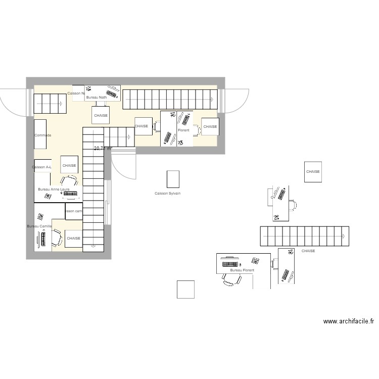 Bureau. Plan de 0 pièce et 0 m2