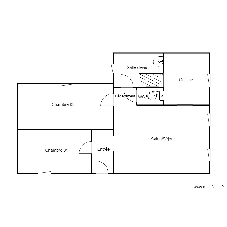 THUAUX. Plan de 0 pièce et 0 m2