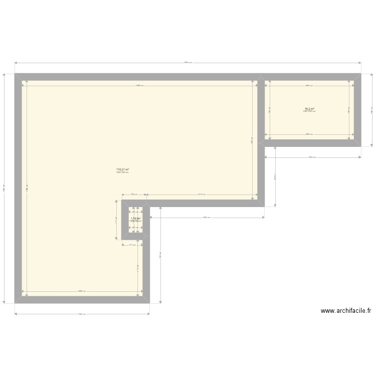 PLAN MAISON RDC 1. Plan de 3 pièces et 136 m2