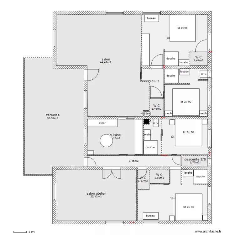 maison_mer3_doubl&eacute;_ideale. Plan de 