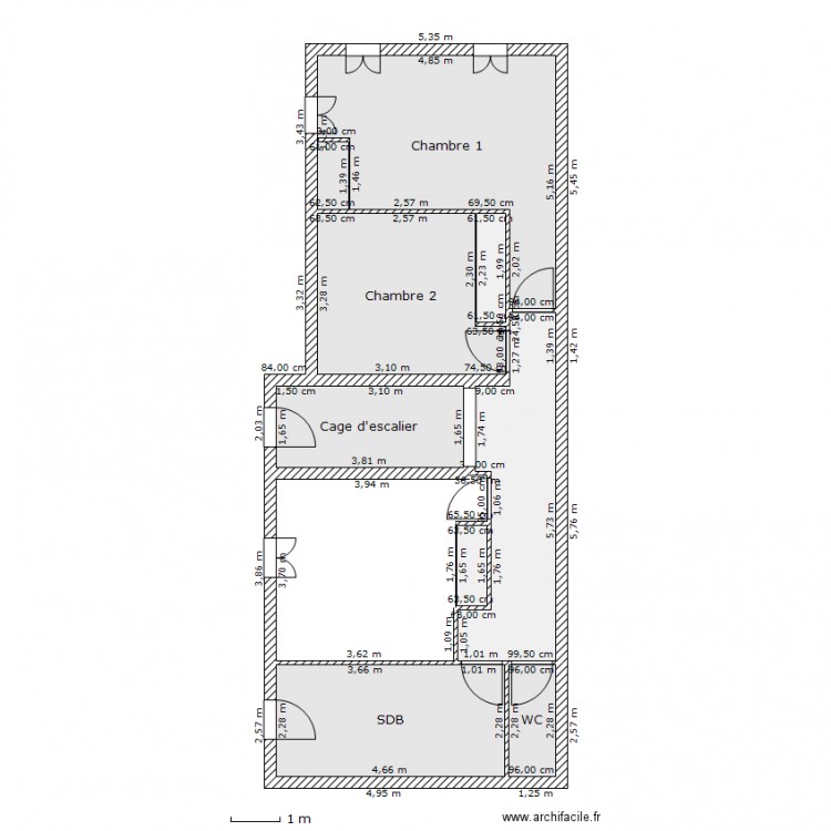 Appart N°2 Etage Dulamon. Plan de 0 pièce et 0 m2