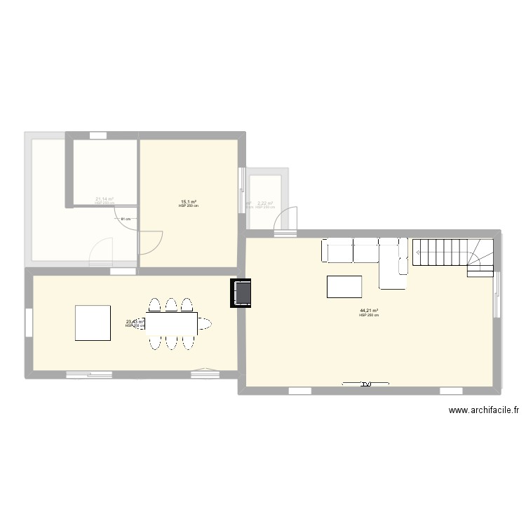 callian def sous sol. Plan de 13 pièces et 179 m2