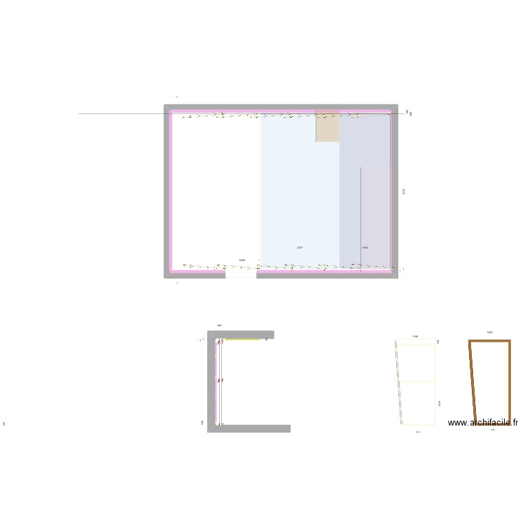 Cloison Oblique - x10. Plan de 0 pièce et 0 m2