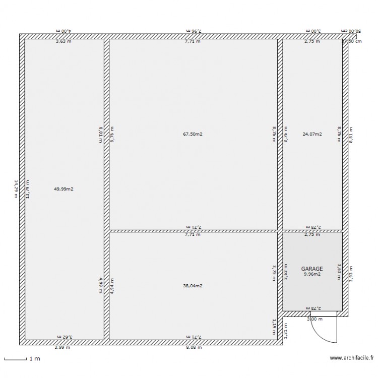 extension et rénovation. Plan de 0 pièce et 0 m2