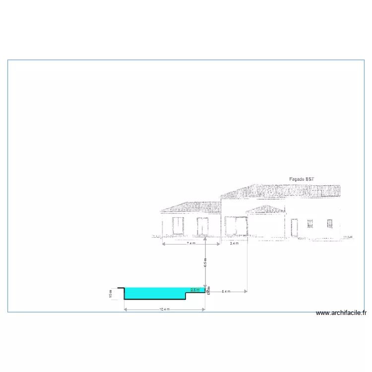 COUPE PISCINE2. Plan de 
