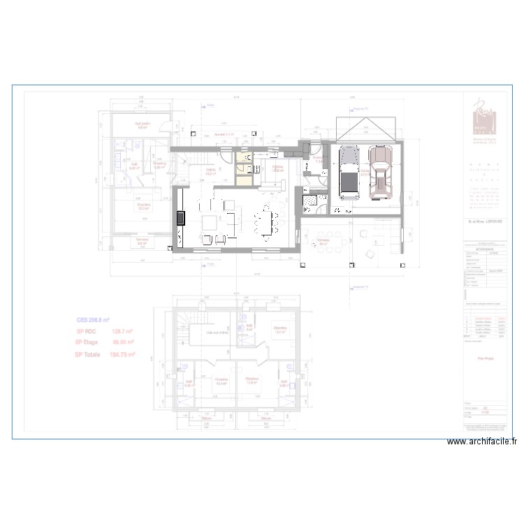 cuisine  nouvelle config7. Plan de 3 pièces et 4 m2