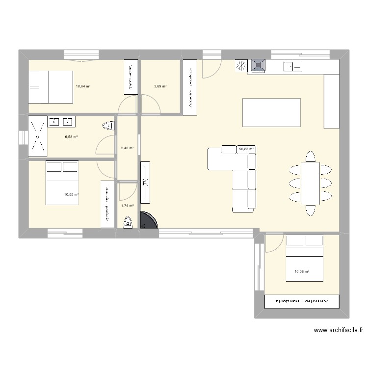 maxime 3. Plan de 8 pièces et 103 m2