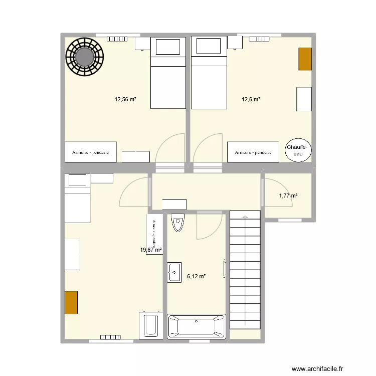 Castanet étage. Plan de Castanet étage. Plan de