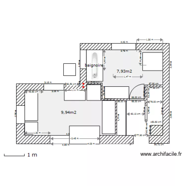 chambre. Plan de chambre. Plan de